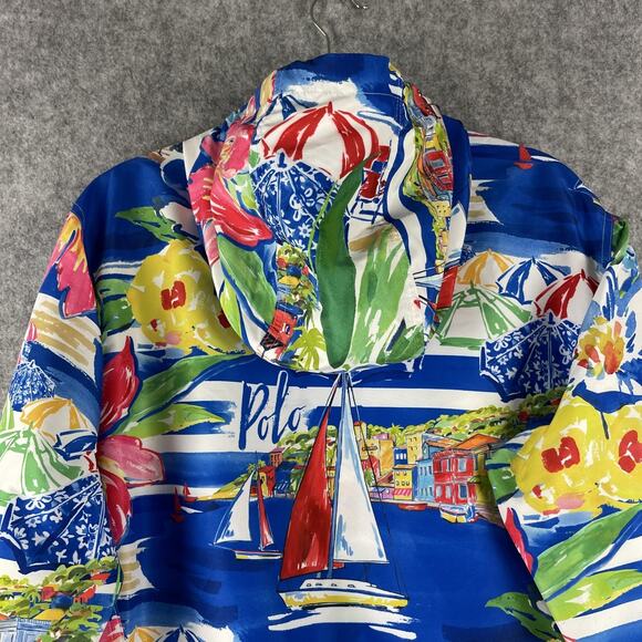 Polo Ralph Lauren Riviera Windbreaker Jacket Mens Large Packable Colorful Resort - Picture 14 of 16